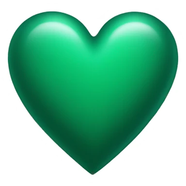 Deep green plain heart emoji sticker