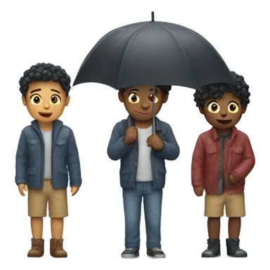 friends playing down of the rain  sticker