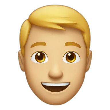 Emoji yeux fermé avec un sourire sticker