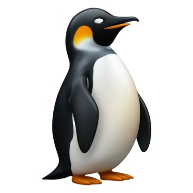 A penguin bursted sticker