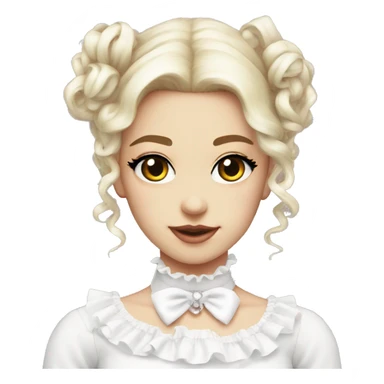 white lolita choker sticker