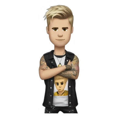 Hardcore Punk Justin Beiber sticker