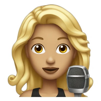 blonde rapper with microphone sticker