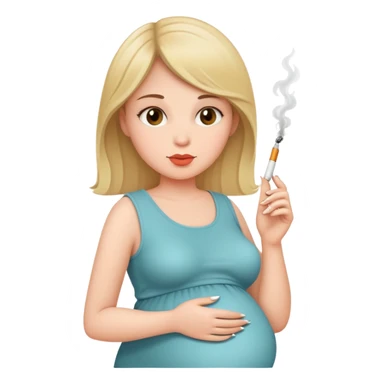 mujer embarazada con cigarro sticker