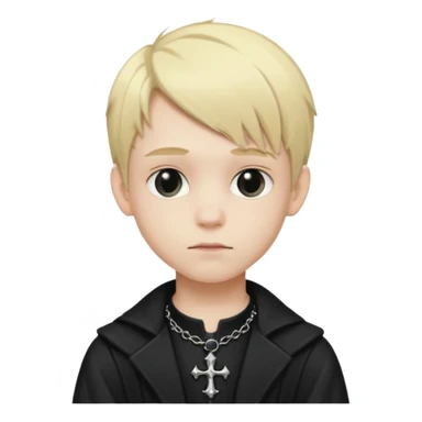 boy teen with blonde hair gothic sticker