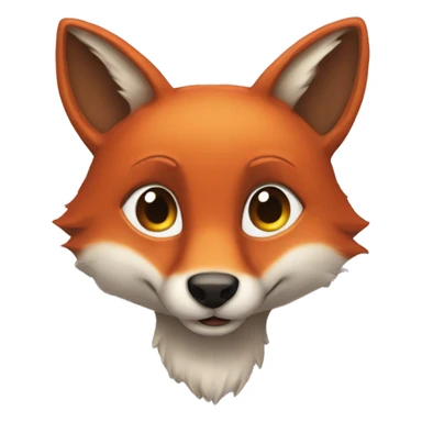 Renard plus cœurs  sticker