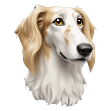 Borzoi with long nose  sticker