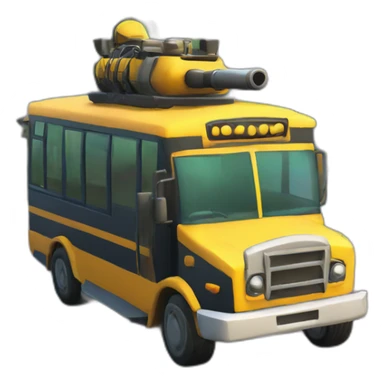 fornite battle bus sticker