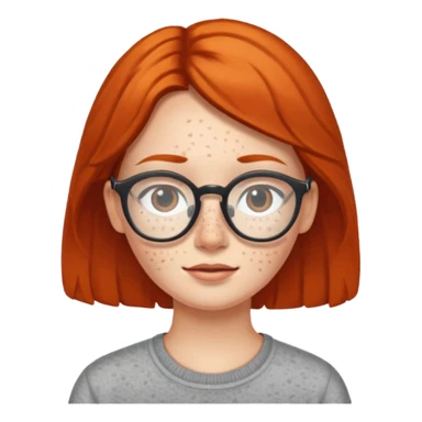 freckled peole with glasses sticker
