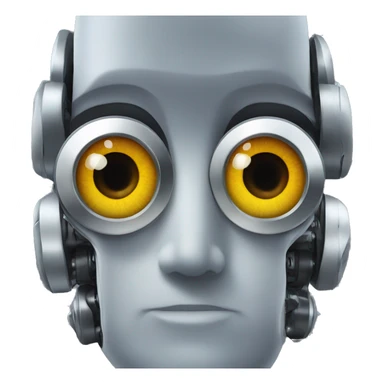 Robot ojos cansados sticker