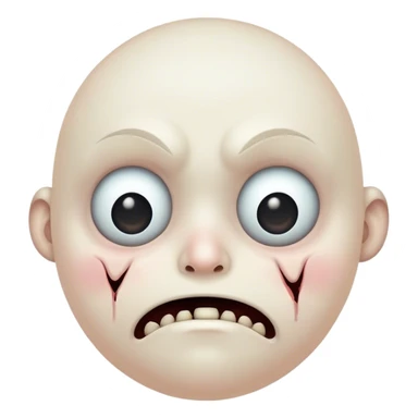 Creepy face that’s messed up sticker