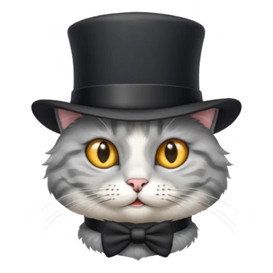 cat wearing a tophat sticker