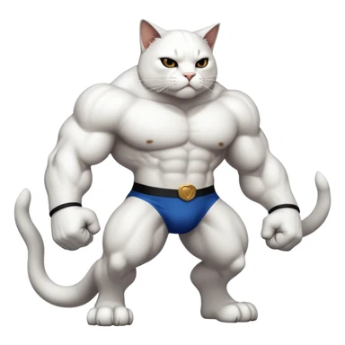 Super muscular Buff sigma Gigachad cat full body  sticker