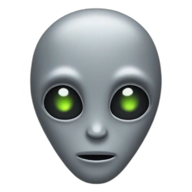 Minimalist grey alien head  sticker