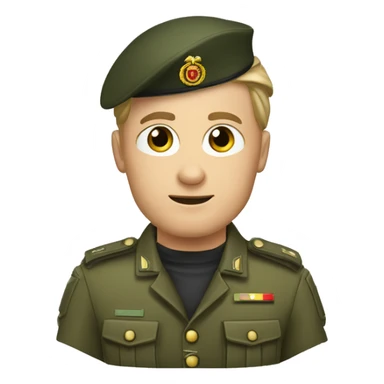 Bundeswehr soldat mit dunkelblondem kurzen haar   sticker