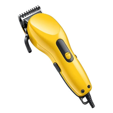 Hair Clipper yellow sticker