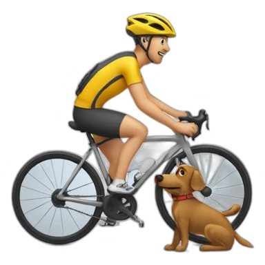 Cycling with a dog sticker