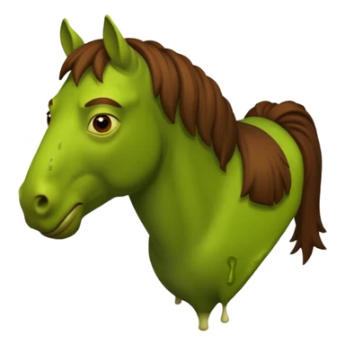 Horse pooping on shrek sticker