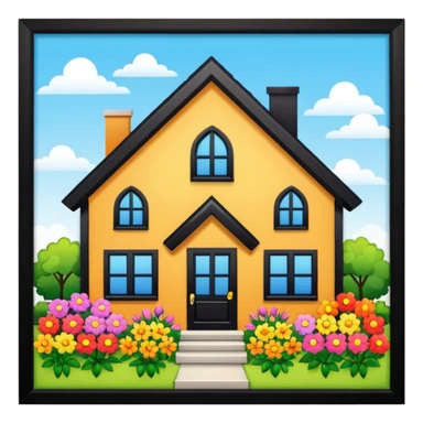 house of flowers sticker