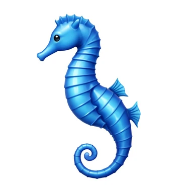 a blue seahorse  sticker