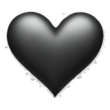 a big black heart and many small hearts around it sticker