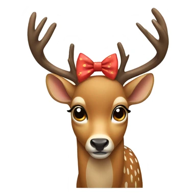 deer wearing a bow sticker