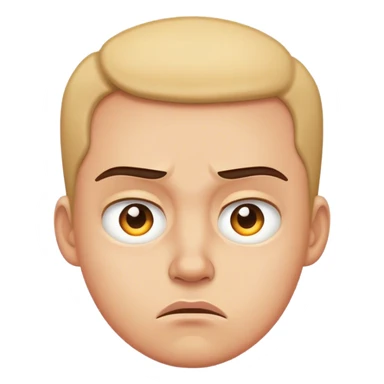 Annoyed face sticker