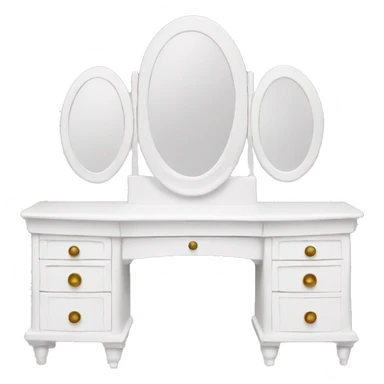White makeup vanity  sticker