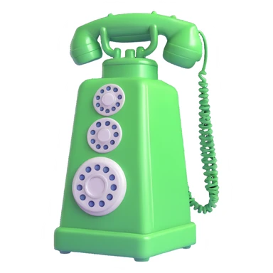 very realistic 3D transparent bottle with a cap, inside green elixir, bottle shape resembles an antique wired telephone with a handset and buttons, no text sticker