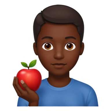 black skin god with an apple sticker