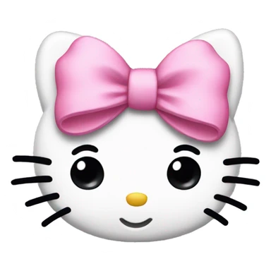 hello kitty with pink bow sticker