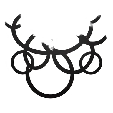 olympics games rings in black and white sticker