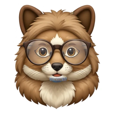 gözlüklü hayvanlar sticker