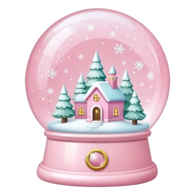 Pastel pink snow globe sticker