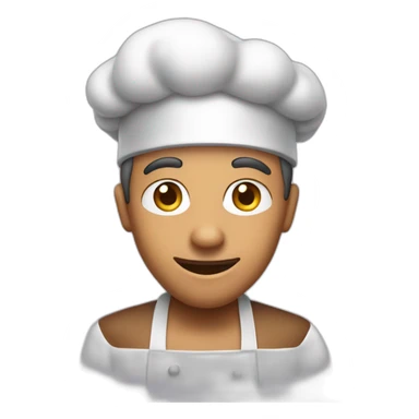 Cook with icing sugar sticker