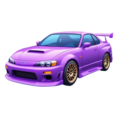 japanese purple wave phonk car drifting sticker