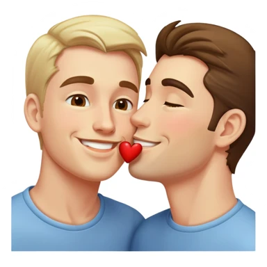 Guys kissing each other 
 sticker
