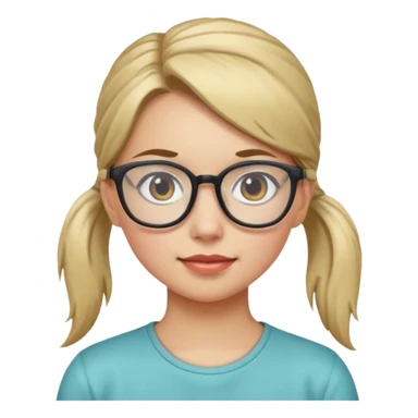 Ponytail Girl with Glasses sticker