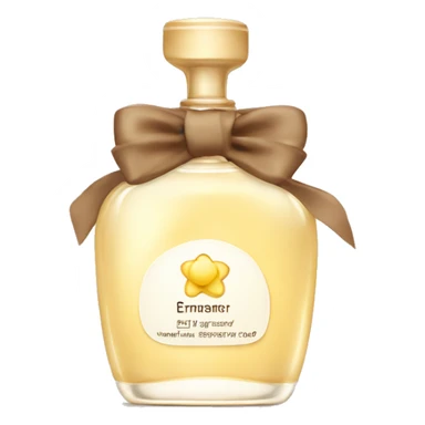 vanilla perfume with a light brown bow sticker