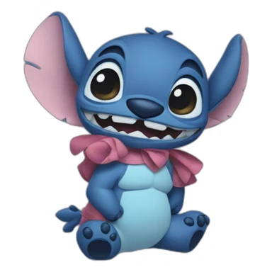 Stitch énervée sticker