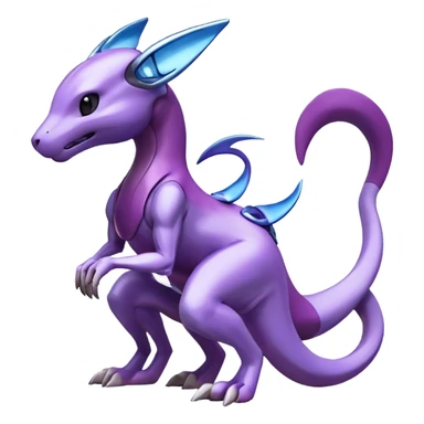  Cool Edgy Shiny Futuristic Legendary Mewtwo-Digimon-Genesect-Palkia-hybrid full body sticker