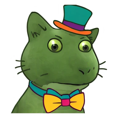 cat being freaky sticker