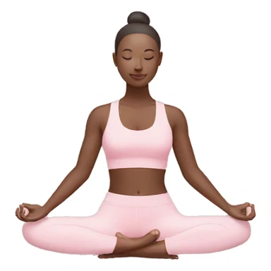 Pastel pink yoga sticker