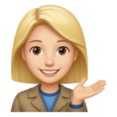 A person guiding sticker