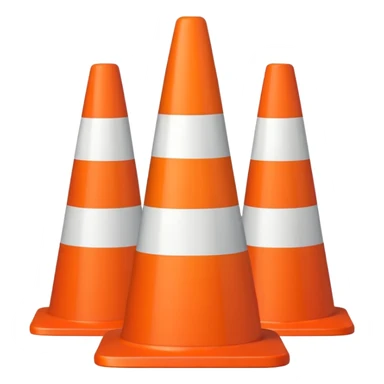 Warning Cone red sticker