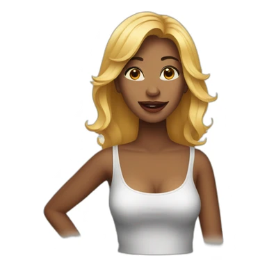 Female singer sticker