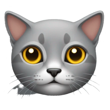 Gato gris oscuro con ojos amarillos sticker