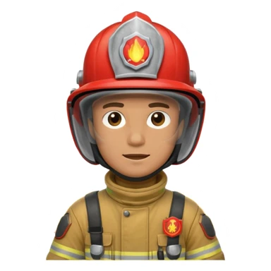 male firefighter on fire sticker