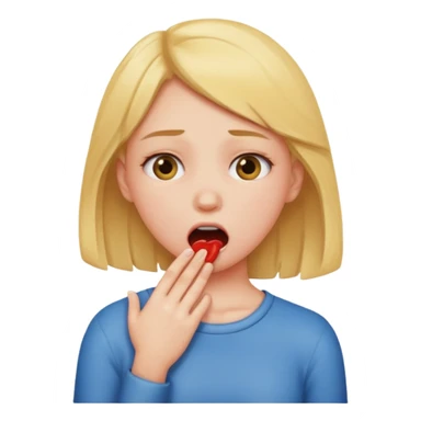 Girl choking herself sticker