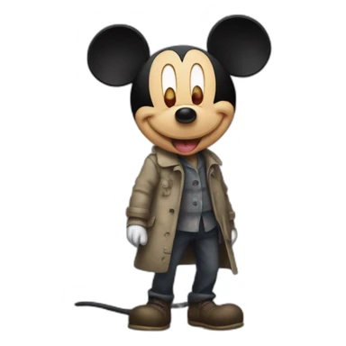 psychopath mickey mouse sticker